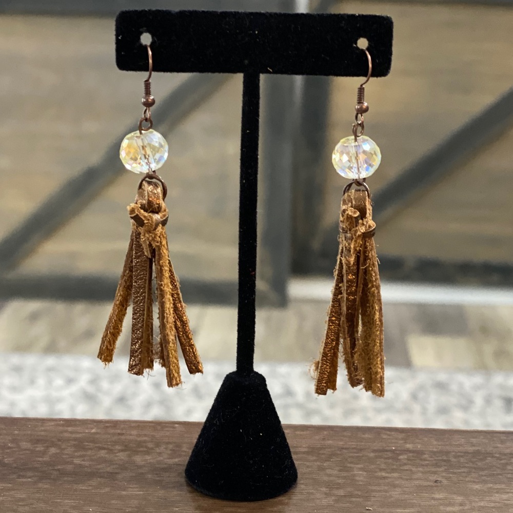 New bronze tassel earrings